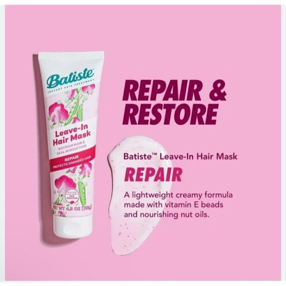 Batiste Heat Protectant Hair & Leave In Conditioner Dry or Wet Hair Mask 4.3oz.